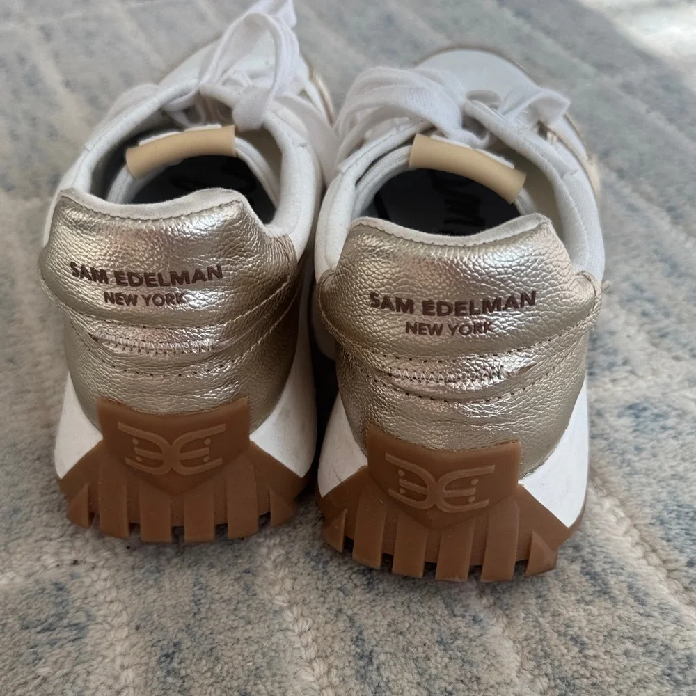 Sam Edelman Metallic and White Sneakers - Picture 2 of 2